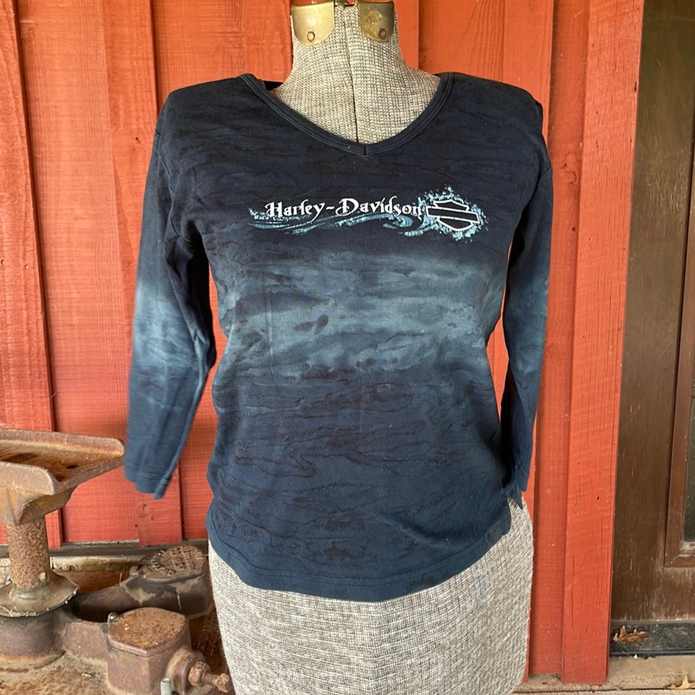 J&L Harley-Davidson 3/4 length sleeve T-shirt Size M